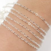 Sterling Silver Flat Cable Chain